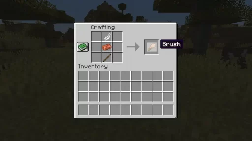 Minecraft 1.20 Brush Crafting Recipe Screenshot