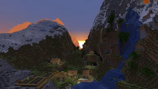 Village Between Two Large Mountains Screenshot