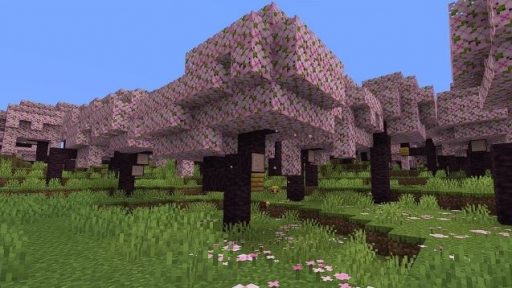 minecraft 1.20 pre release 1 cherry blossoms