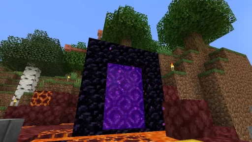 Minecraft 1.20 Nether Portal Screenshot