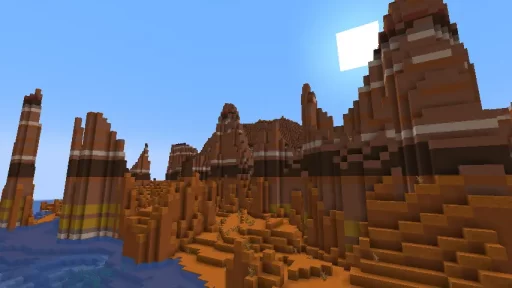 Rarest Minecraft Biomes: Eroded Badlands Screenshot