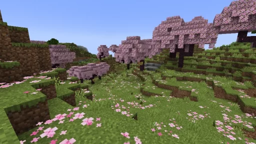 Minecraft 1.20 Cherry Grove Biome Screenshot