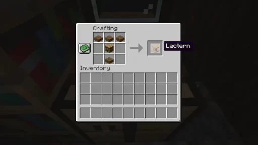 Mending Villager Guide Step 1: Crafting a Lectern Screenshot