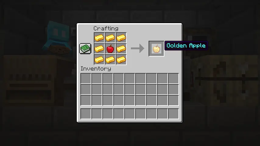 How to Cure Zombie Villagers in Minecraft: Crafting a Golden Apple Screenshot