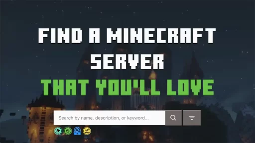 Official Minecraft Server List Search Screenshot