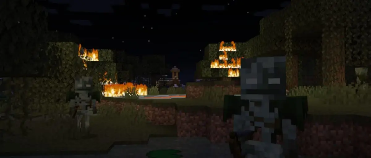 Minecraft 1.21 Bogged Skeleton in Swamp Screenshot